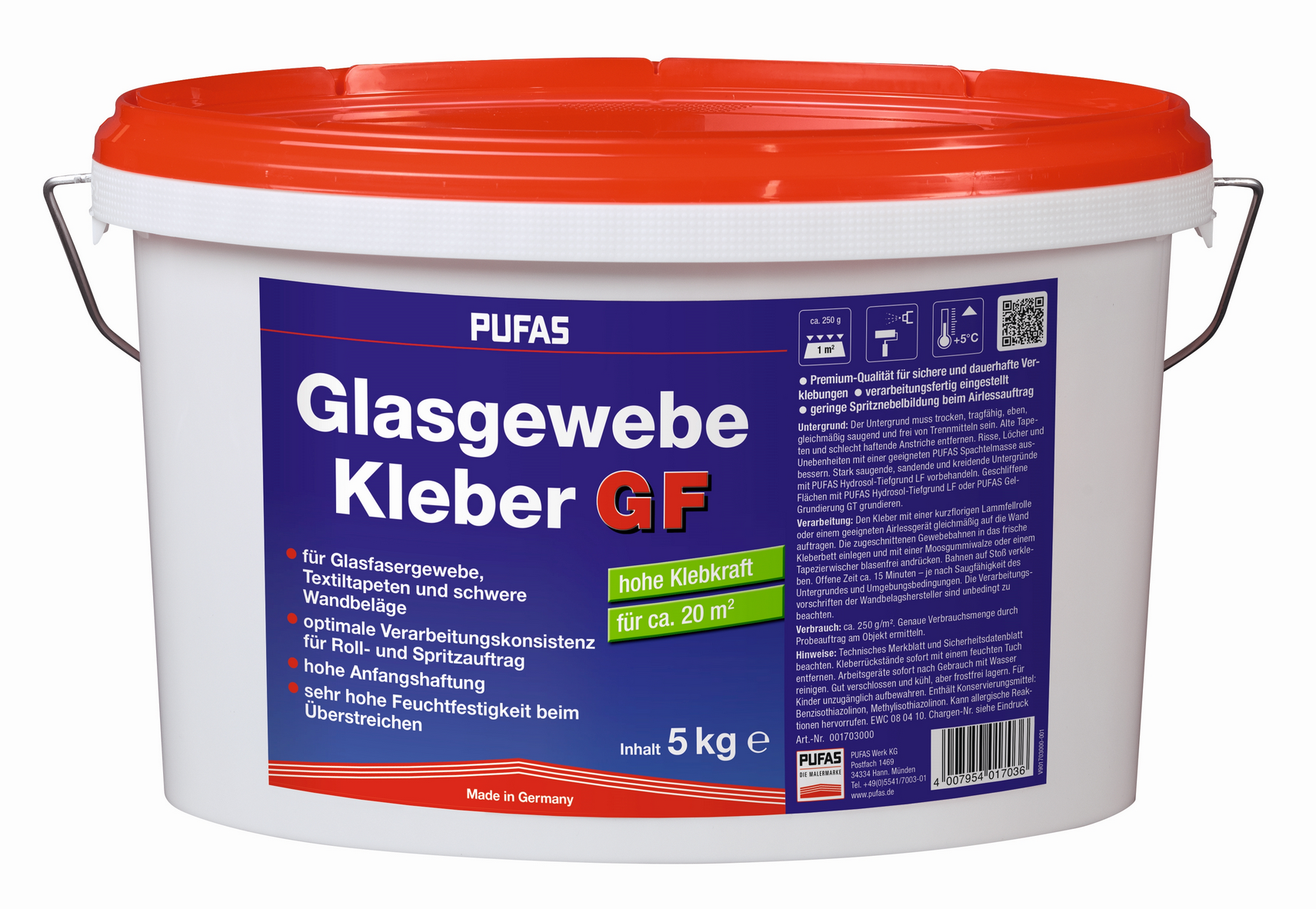 PUFAS Glasgewebe-Kleber GF