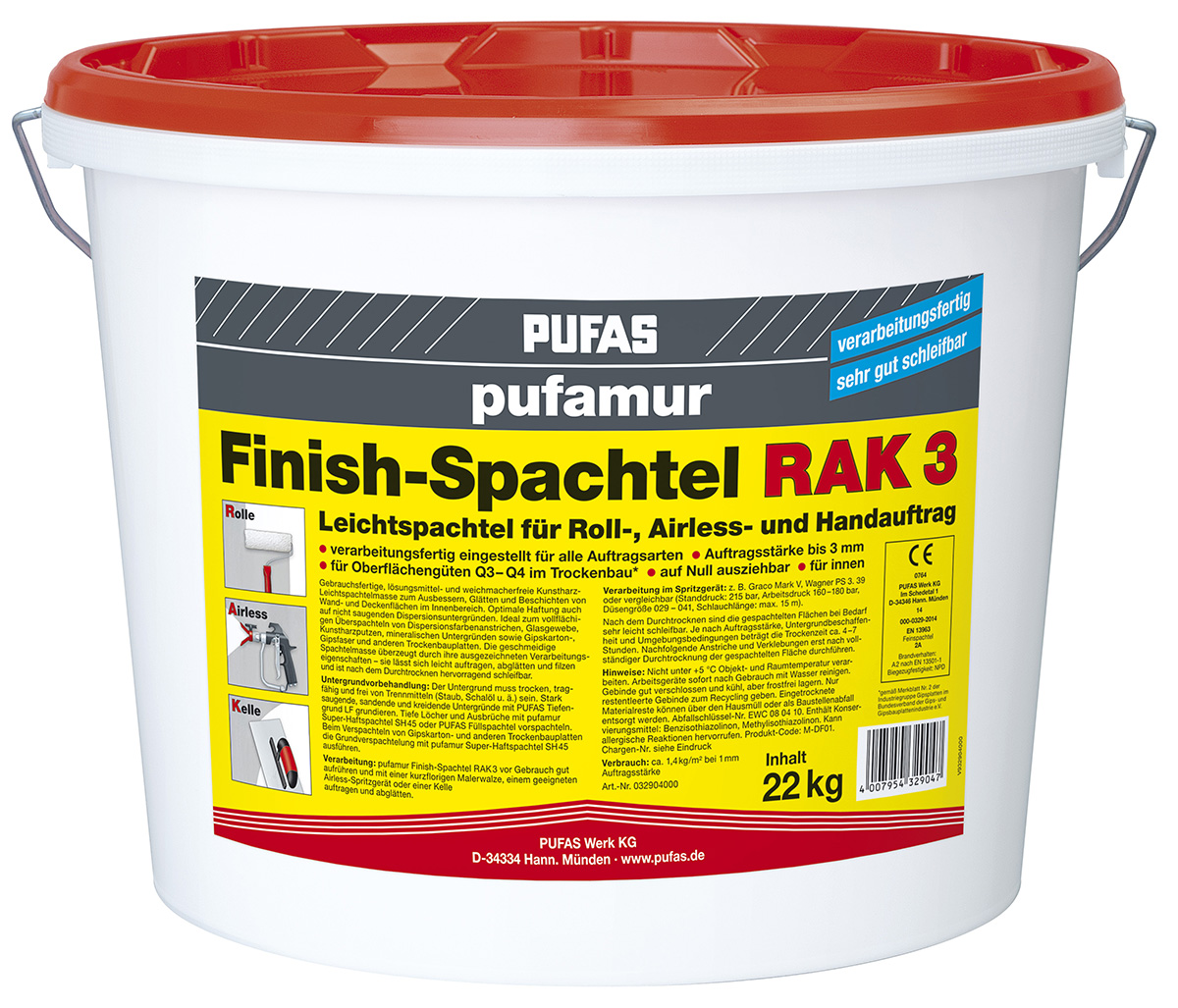 PUFAS pufamur Finish-Spachtel RAK3