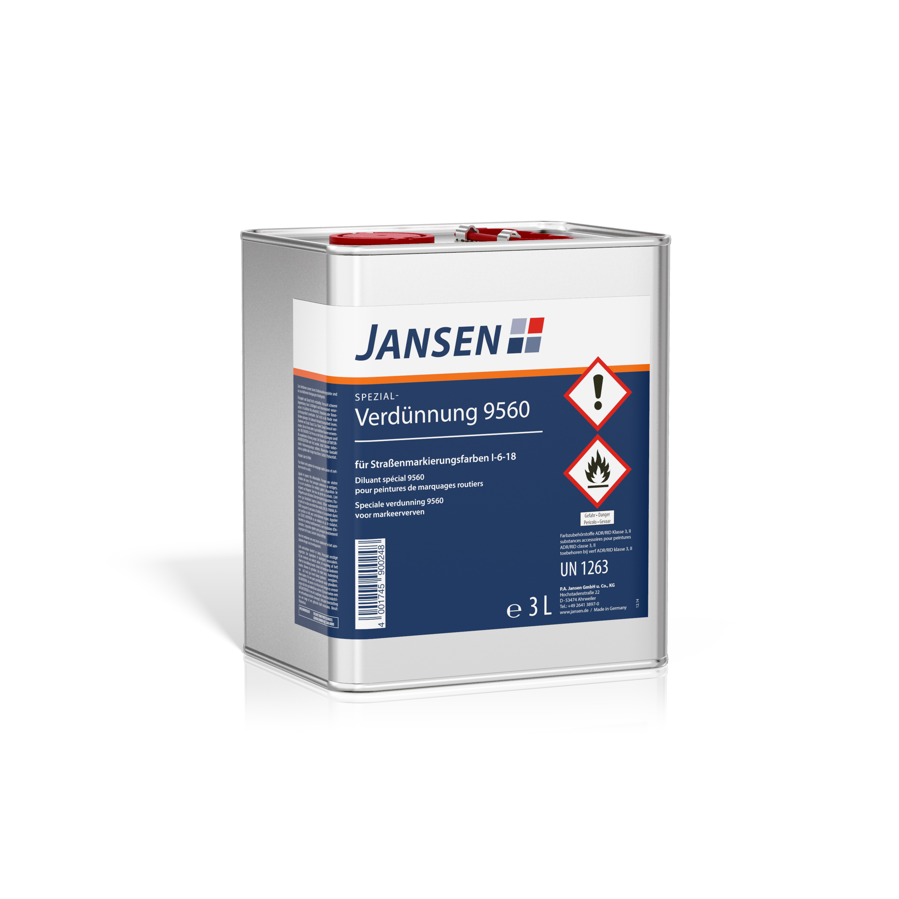 Jansen Spezialverdünnung für Straßenmarkierungsfarbe 3l