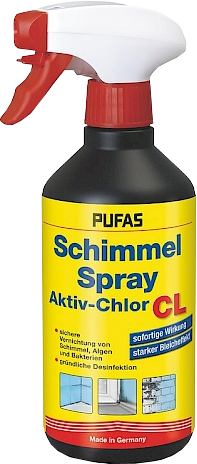 schimmelspray_chlor Pufas Schimmelspray Chlorhaltig 1L