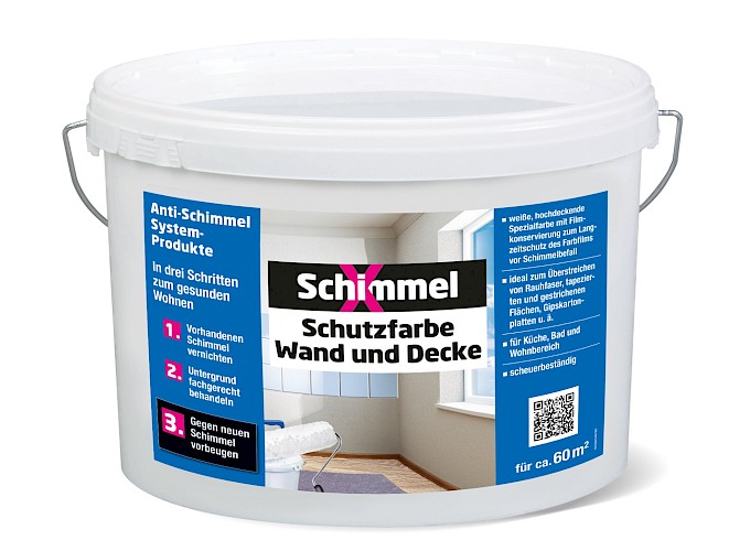 SchimmelX Schutzfarbe Wand und Decke