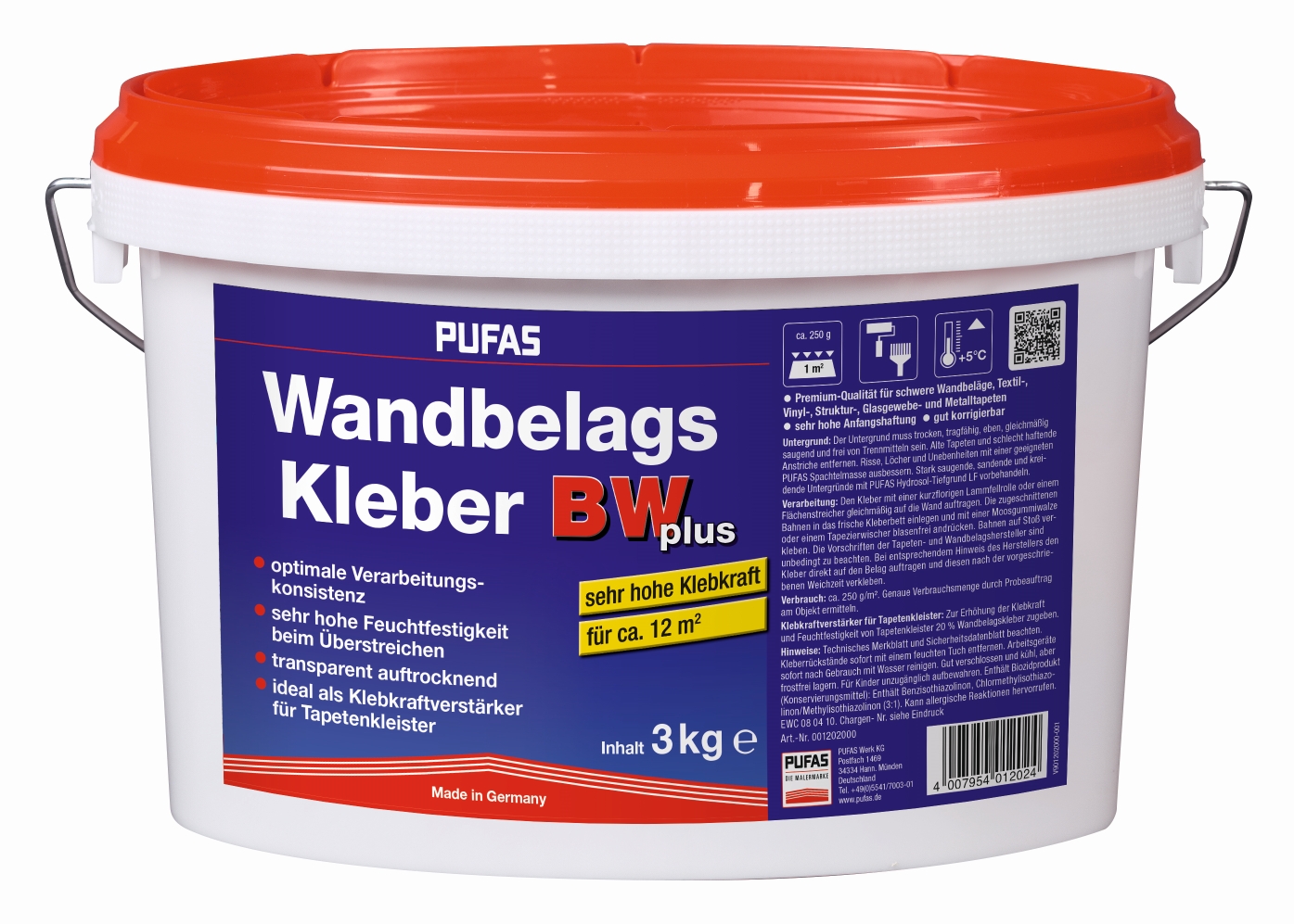 PUFAS Wandbelags- und Bordürenkleber BW plus
