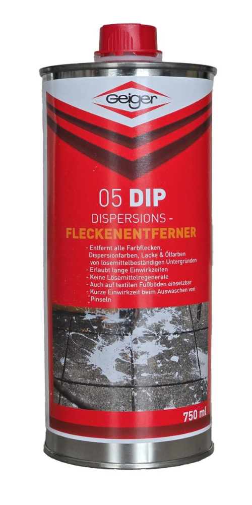 Farbentferner Kleberentferner Geiger DIP Dispersionsfleckentferner Nr.05 0,75L